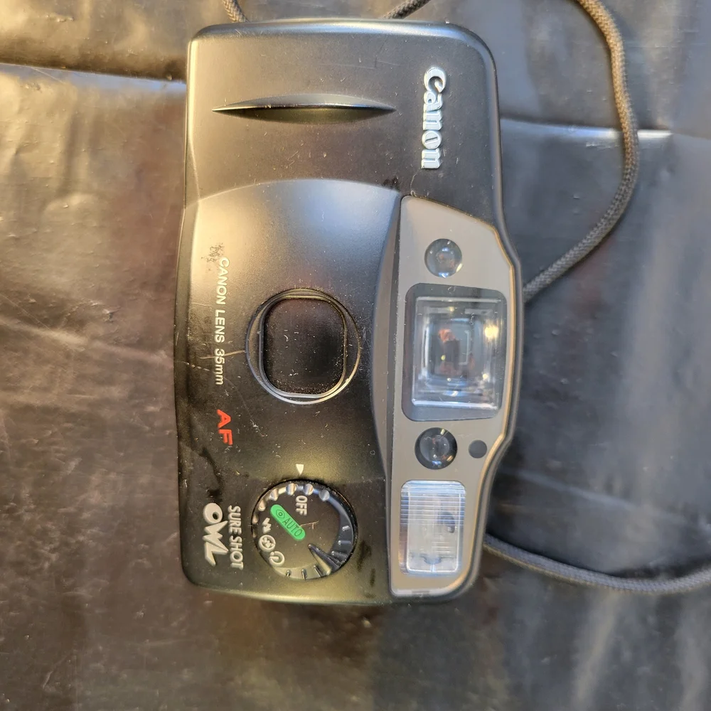 Vintage Canon Sure Shot Owl 35mm Point & Shoot Auto Focus Film Camera